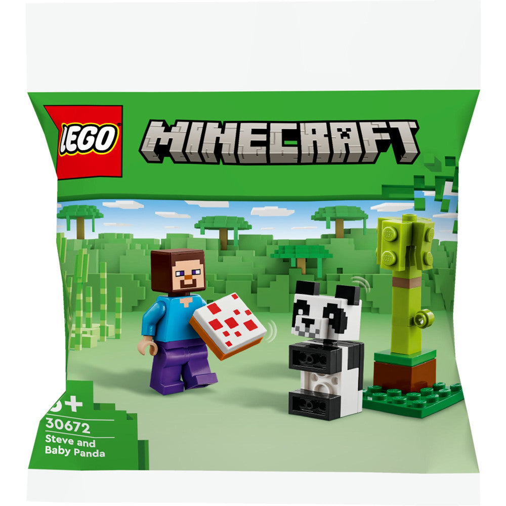 LEGO 30672 Steve & Baby Panda Set 35-teilig | ab 6 Jahren