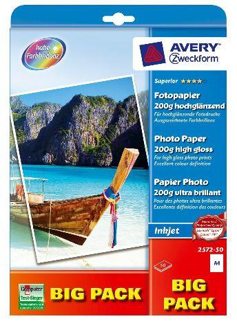 AVERY Zweckform Superior Inkjet Fotopapier A4 200g 50 Blatt