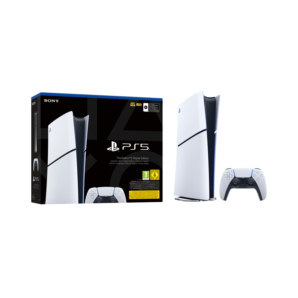 Sony PlayStation 5 Slim - 1TB SSD, 4K Gaming, HDR.