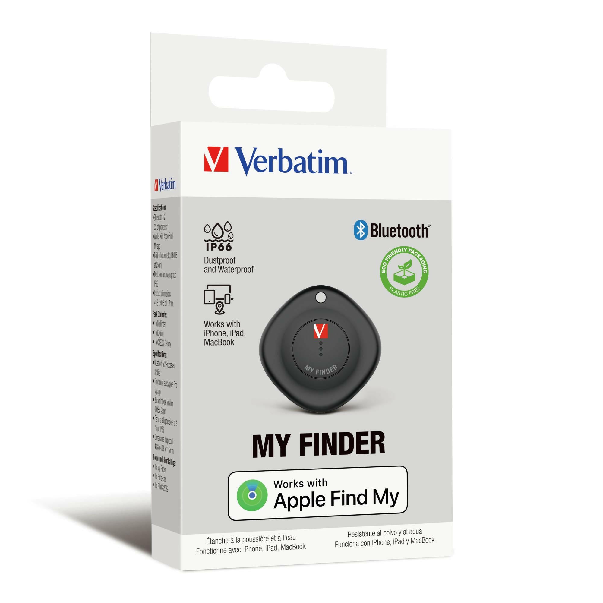 Verbatim My Finder Bluetooth Tracker Black - Bluetooth Item.