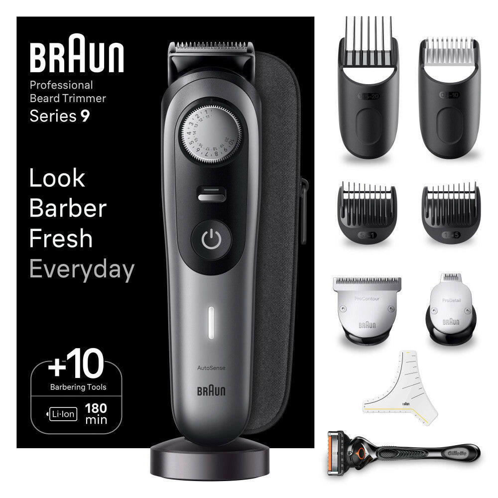 Braun Barttrimmer BT9420, 40 Einstellungen, 180 Min. Akku.