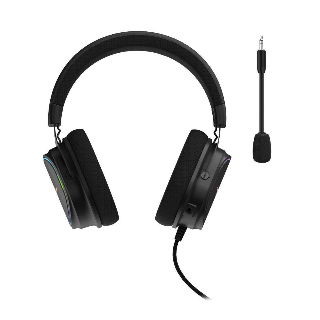 uRage SoundZ 800.7.1 V2 Gaming-Headset Schwarz LED-Glanz