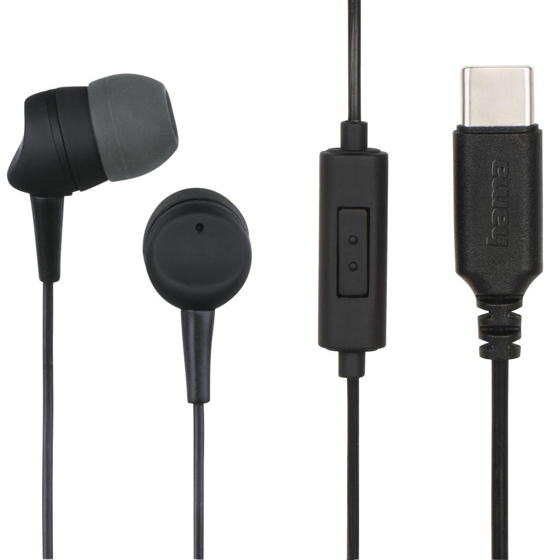 Hama Sea II In-Ear Kopfhörer USB-C Mikrofon Schwarz