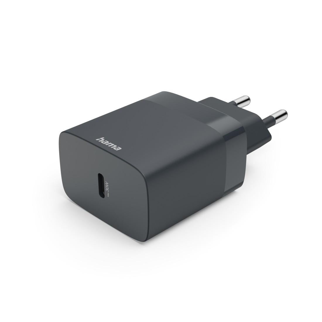 Hama 86442 Schnellladegerät USB-C PD 30W Anthrazit