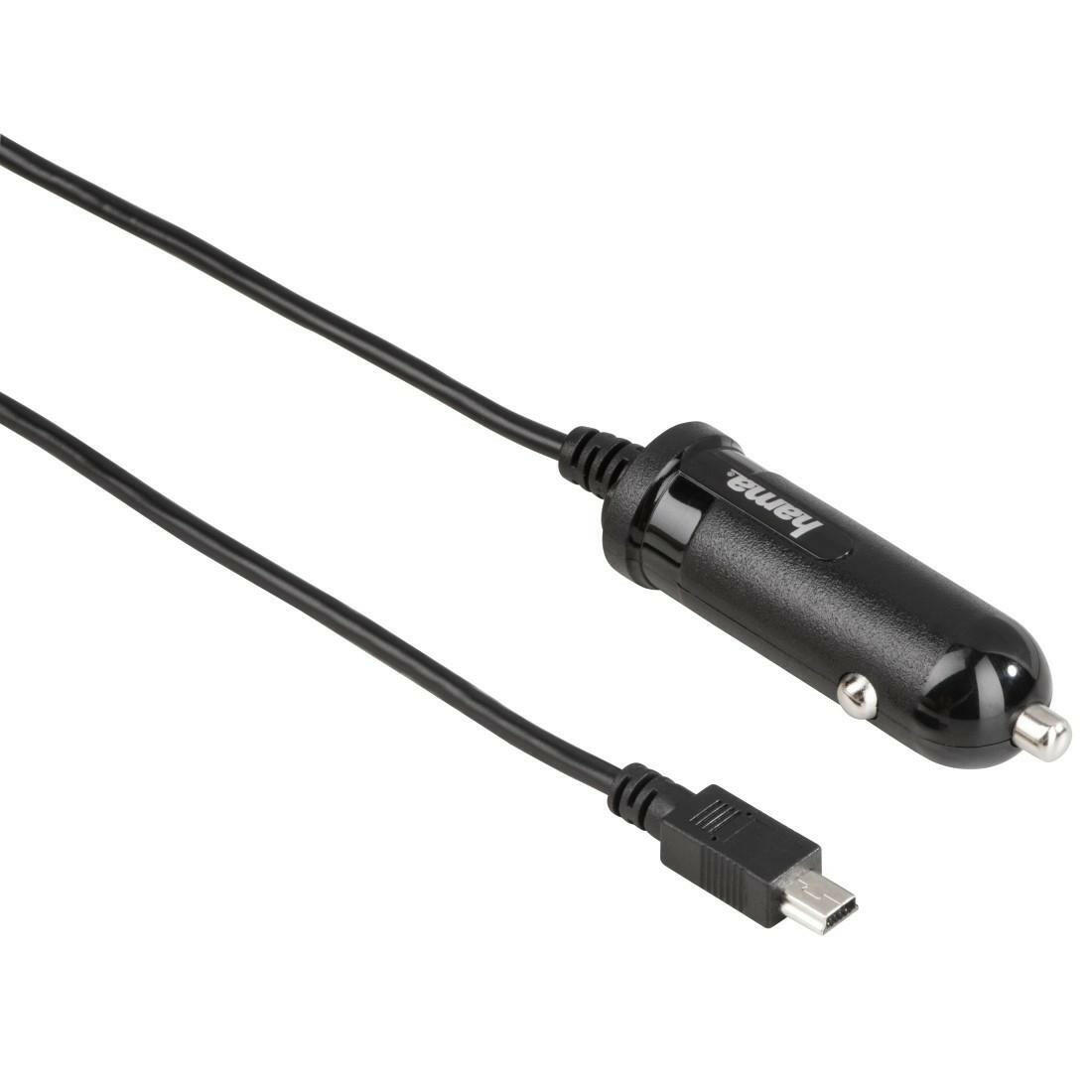 Hama Mini USB Kfz-Ladekabel 2,4A Schwarz USB-Mini-B LED.