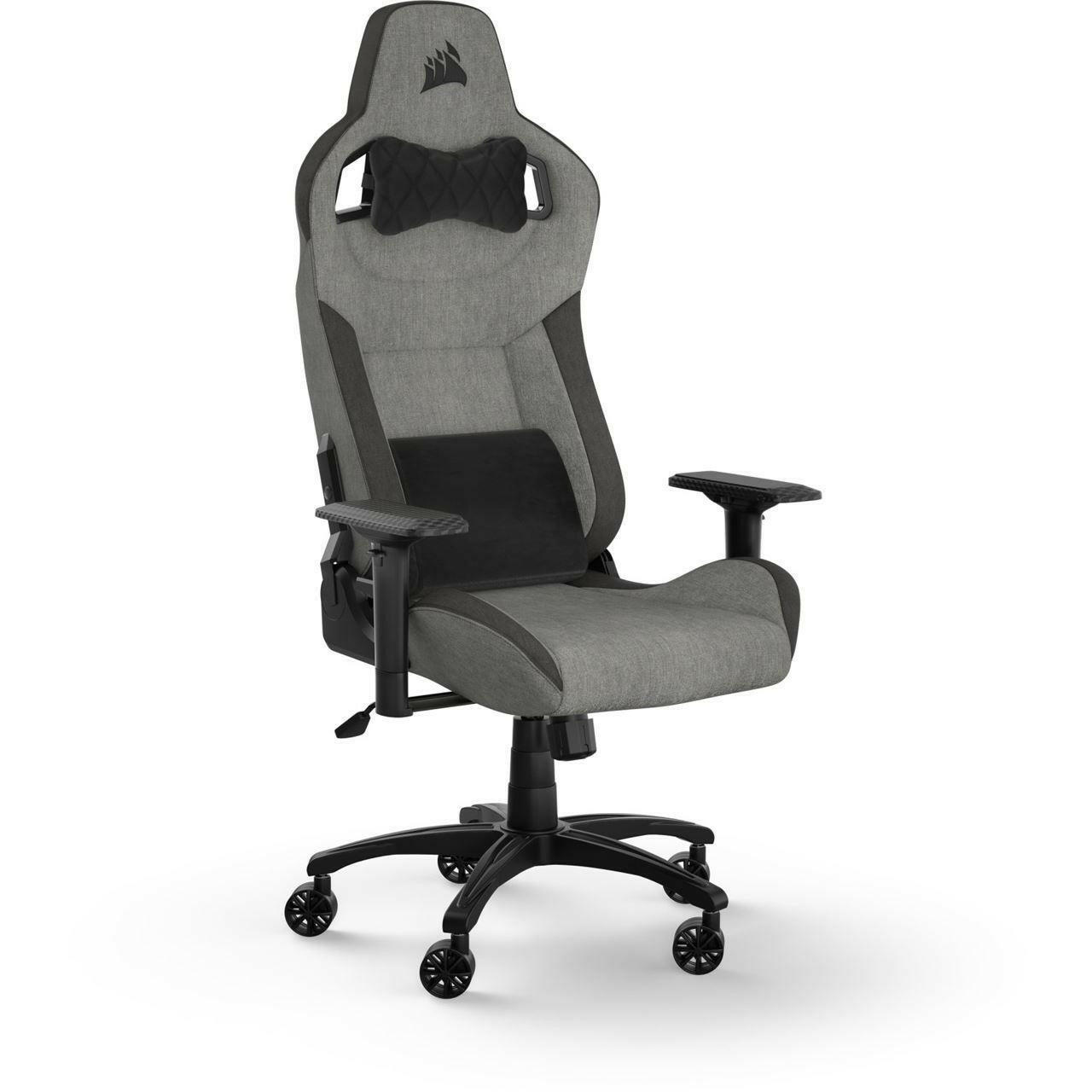 Corsair T3 RUSH Gaming-Stuhl, Ergonomisch, Grau/Anthrazit.