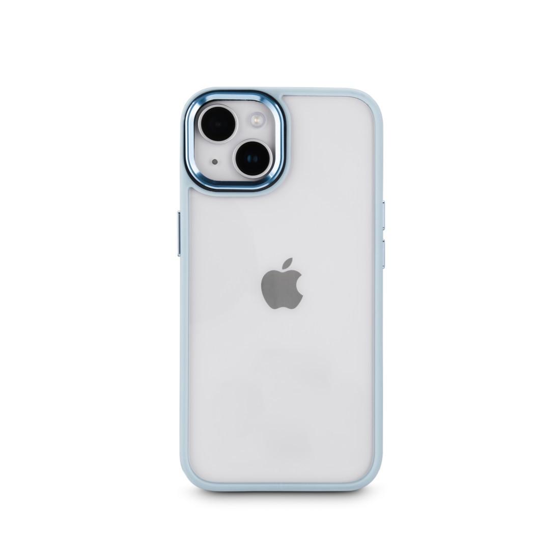 Hama iPhone 14 Handyhülle Cam Protect Blau, durchsichtig