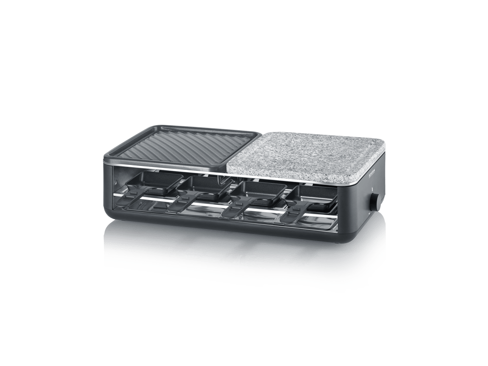 SEVERIN RG 2366 Raclette-Grill 8 Pers., Naturstein, antihaft