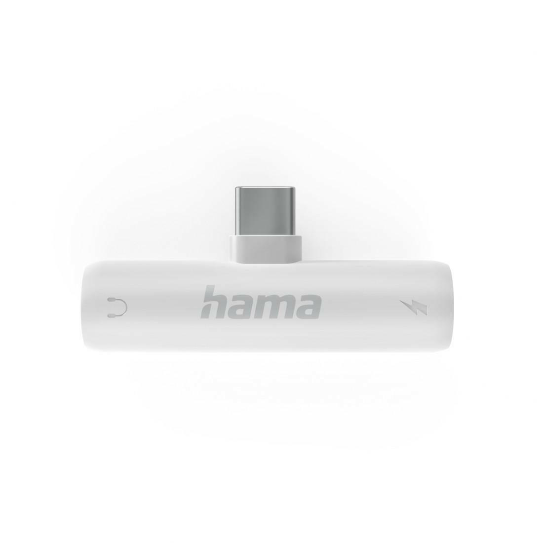 Hama USB-C Audio Adapter 3,5mm Klinke PD Dunkel.