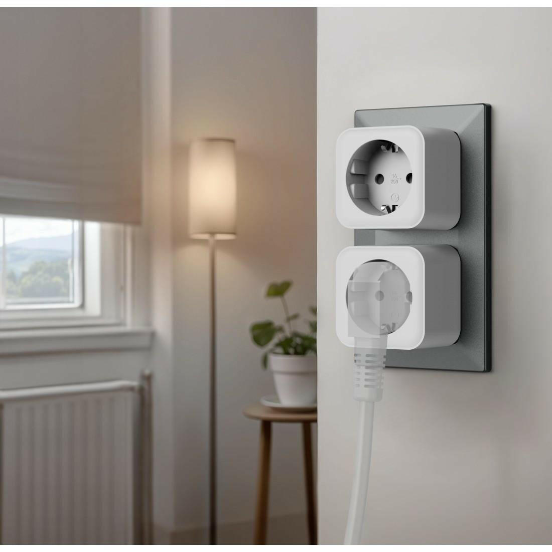Hama Smarte WLAN-Steckdose Set 2x innen + 1x außen IP44.