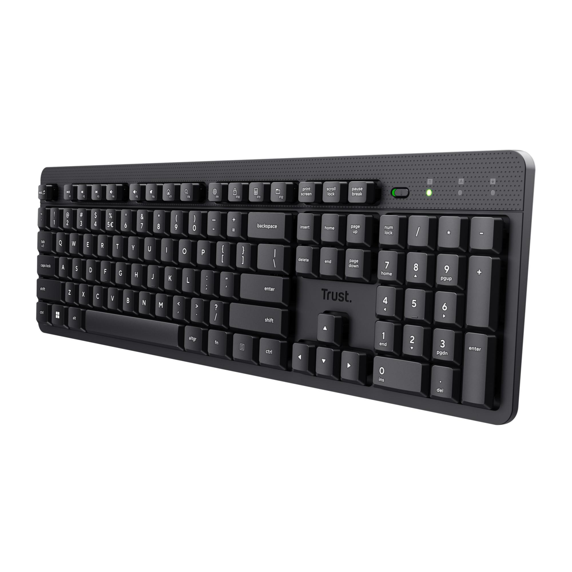 Trust ODY II Kabellose Tastatur Leise Flache Tasten QWERTZ