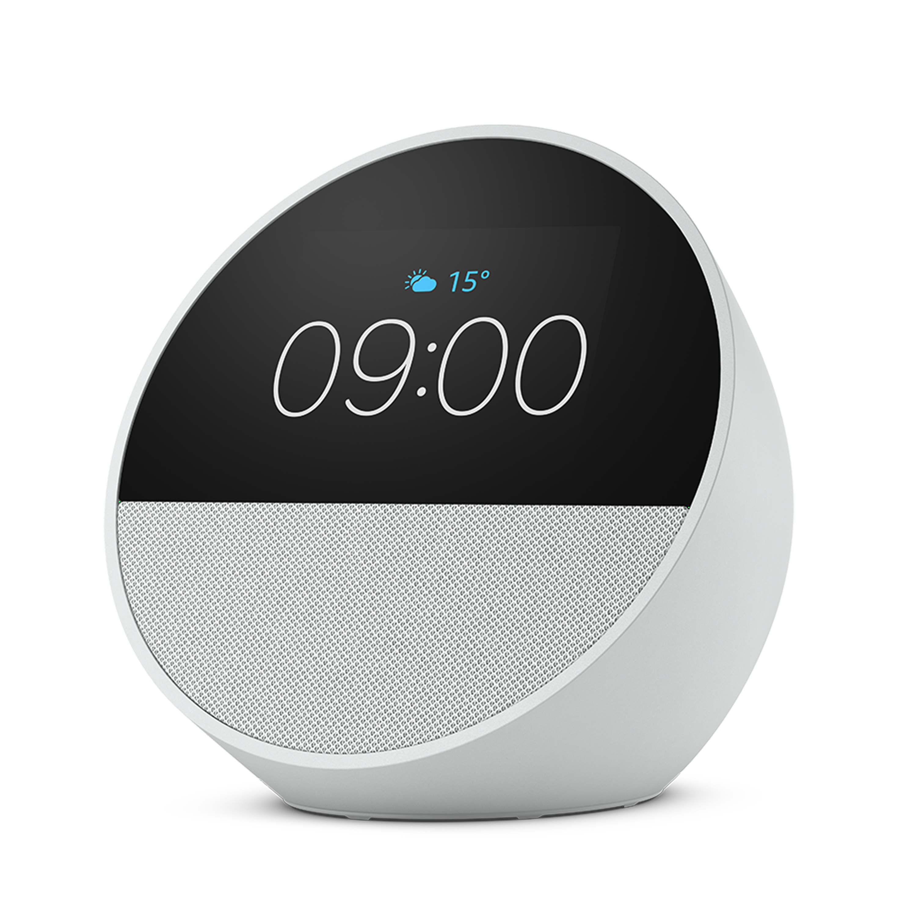 Amazon Echo Spot 2024, Smart Clock mit Alexa, Weiß - Sattem
