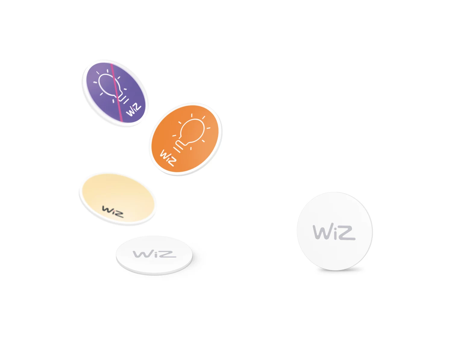WiZ NFC-Tag 4-Pack – Smarte Lichtsteuerung, selbstklebend.
