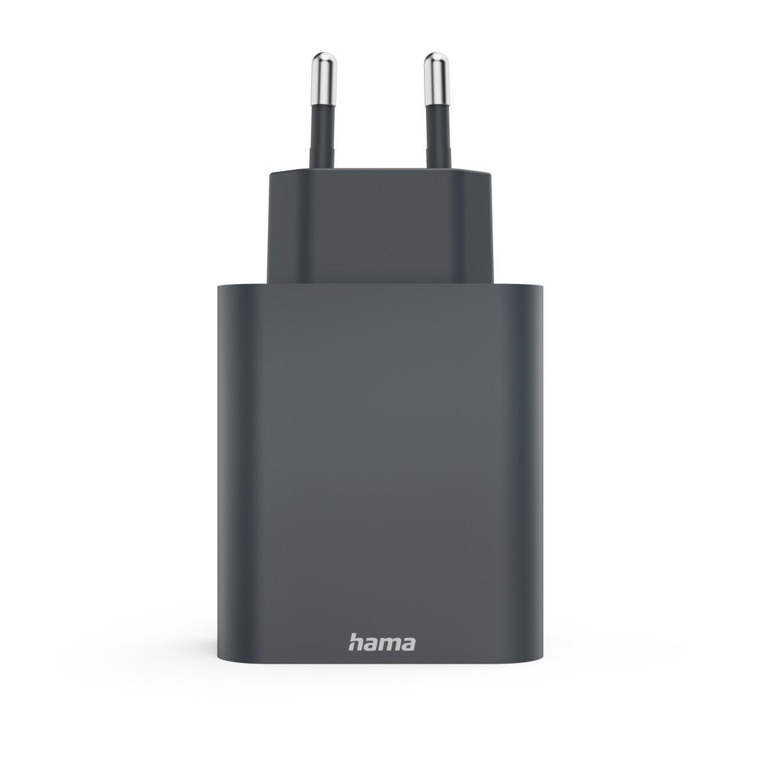 Hama 86445 Schnellladegerät PD 65W 2xUSB-C/1xUSB-A anthrazit