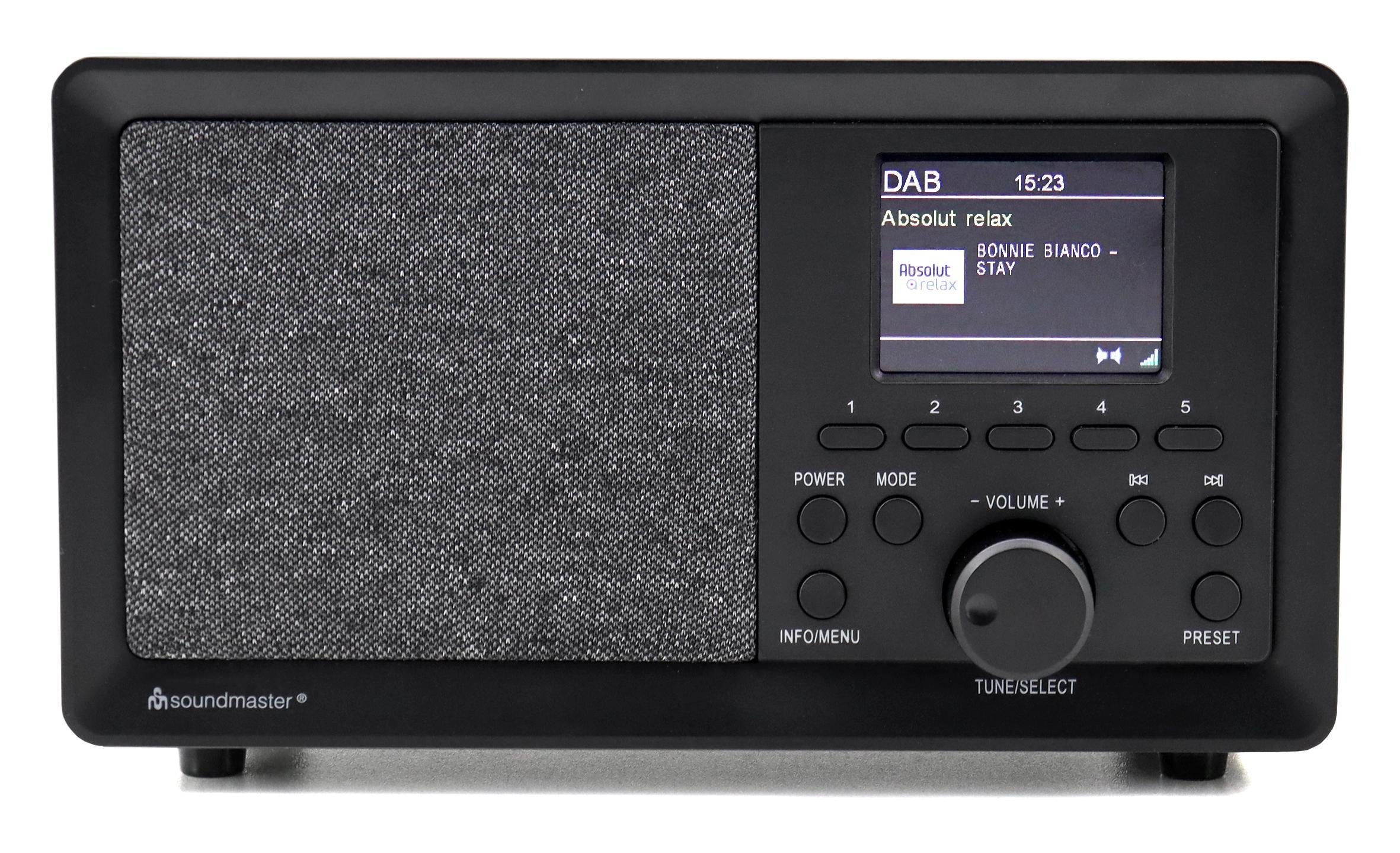 Soundmaster DAB350SW DAB+ Digitalradio mit USB & Farbdisplay