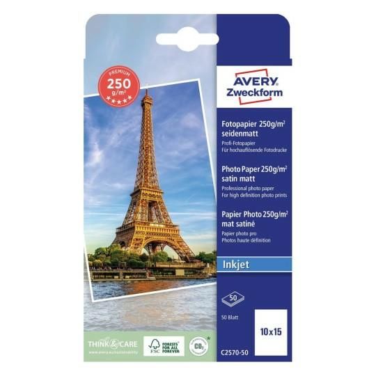 Avery Zweckform Premium Inkjet Fotopapier 10x15 cm, 50 Blatt