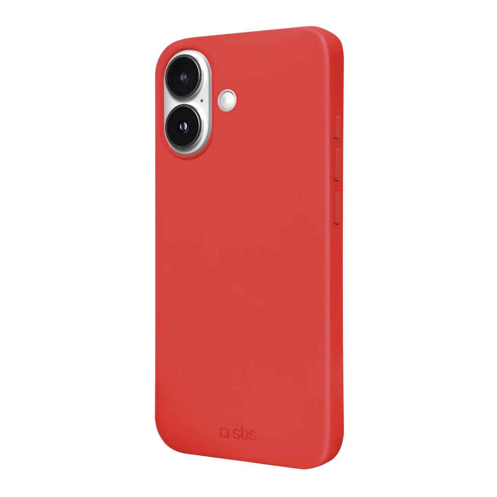 SBS Instinct Handyhülle für iPhone 16, rot, Mikrofaser