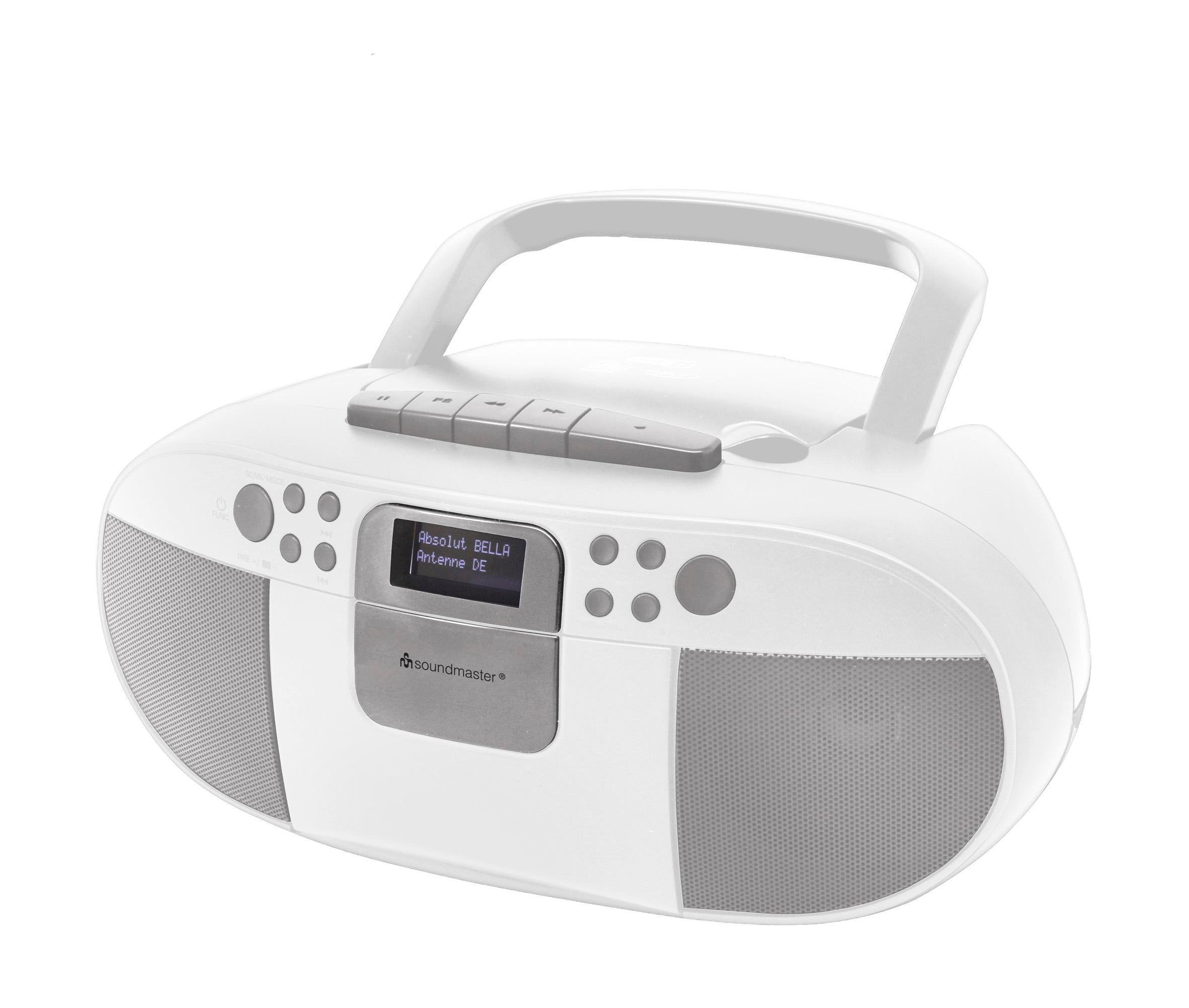 Soundmaster SCD7800 Weiß - DAB+/UKW Radio CD MP3 Kassette