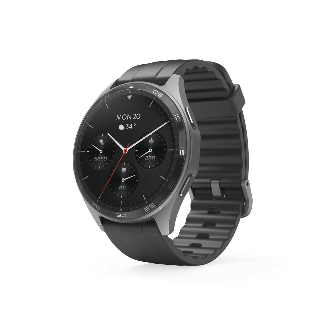 Hama Smartwatch 7010 AMOLED GPS 1.43" wasserdicht Schwarz.