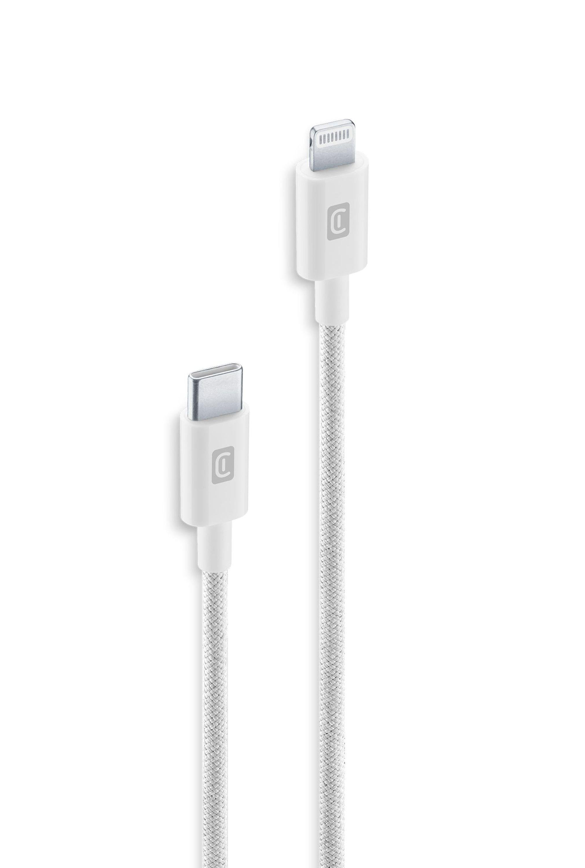 CellularLine Braided Cable USB-C-auf-Lightning 1,5m
