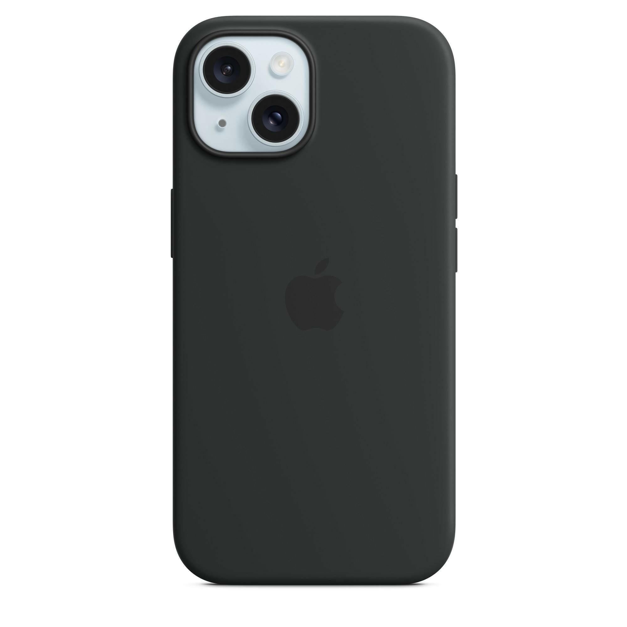 Apple iPhone 15 Silikon Case mit MagSafe - Schwarz.