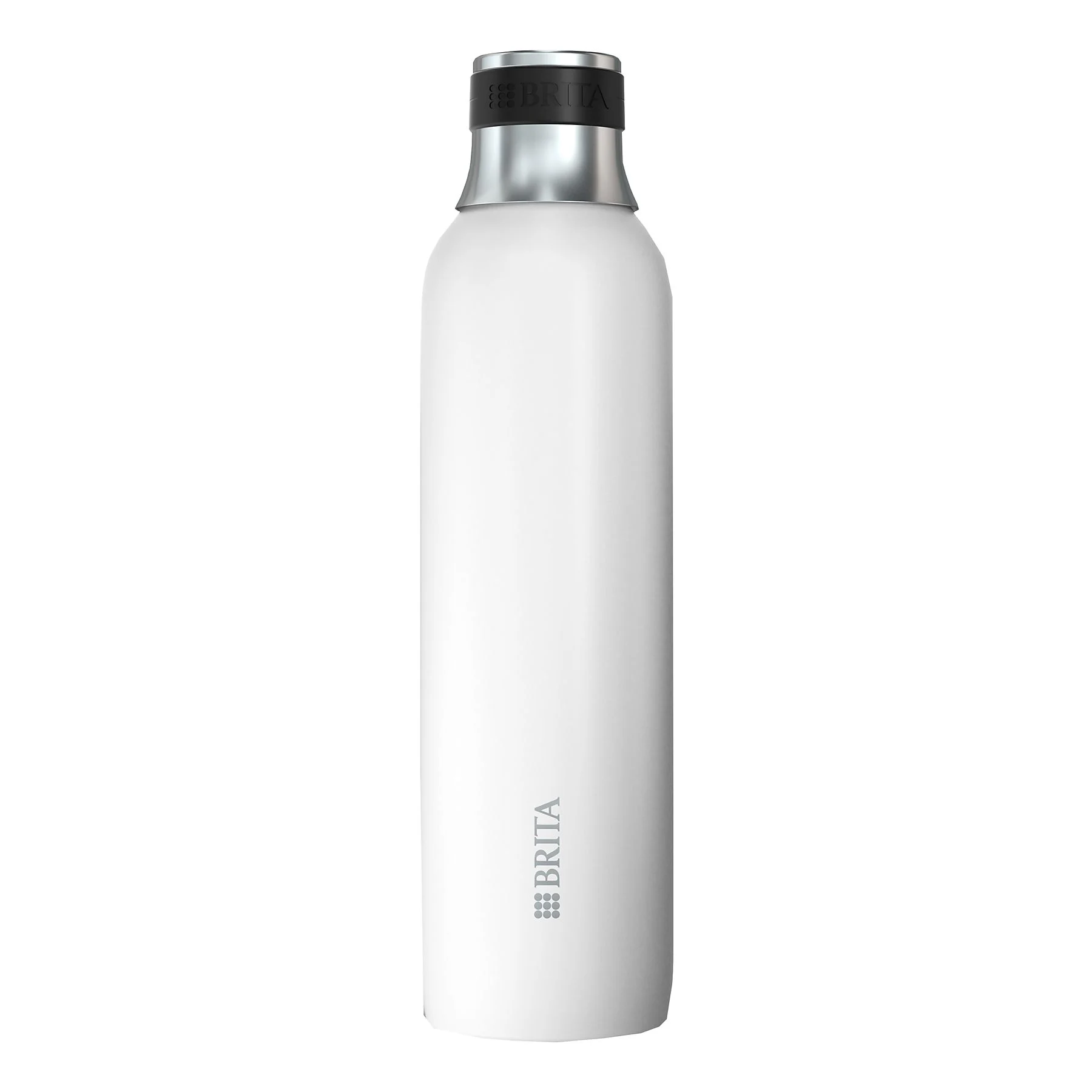 BRITA Edelstahlflasche weiß für sodaTRIO.