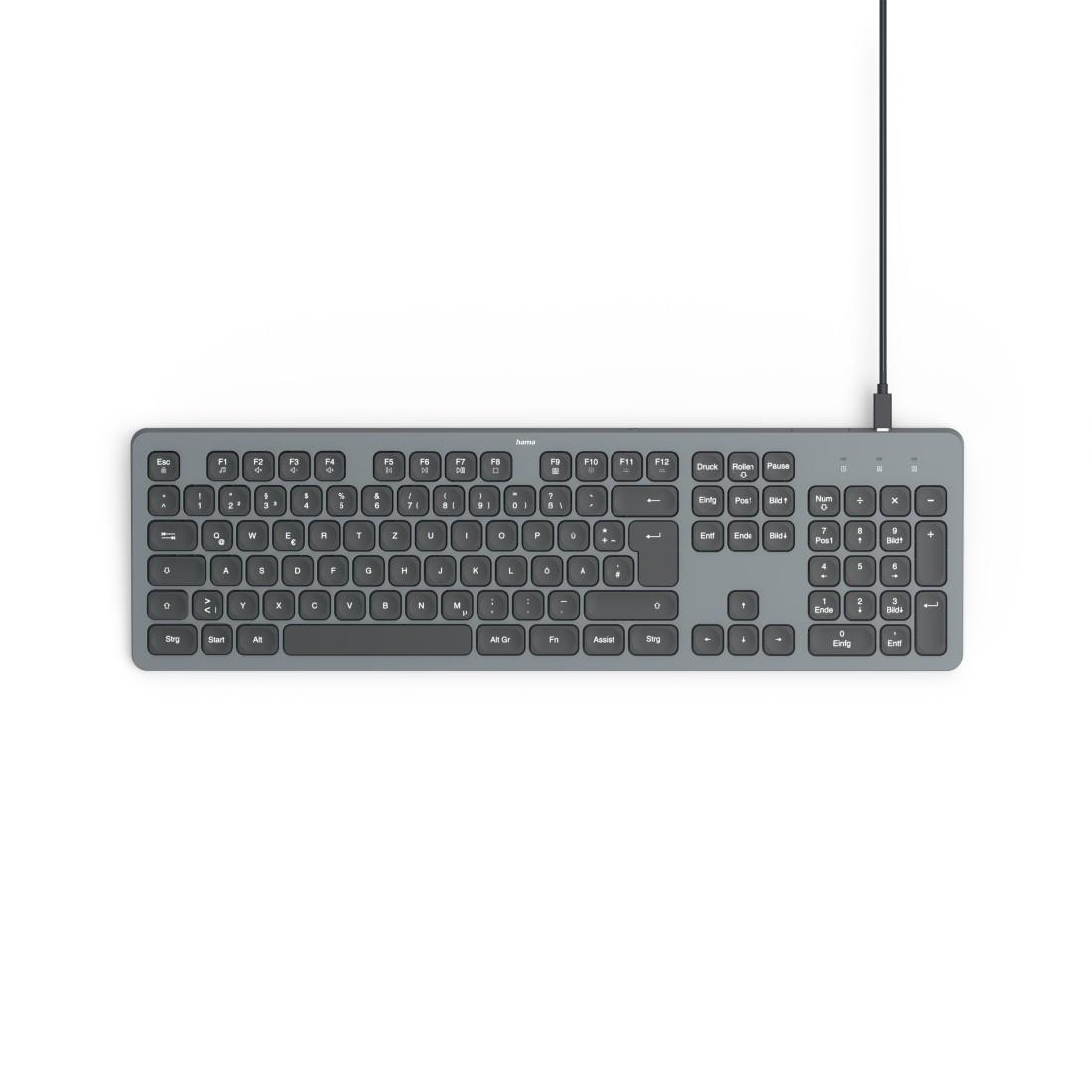 Hama CK-400 Tastatur USB beleuchtet kabelgebunden QWERTZ