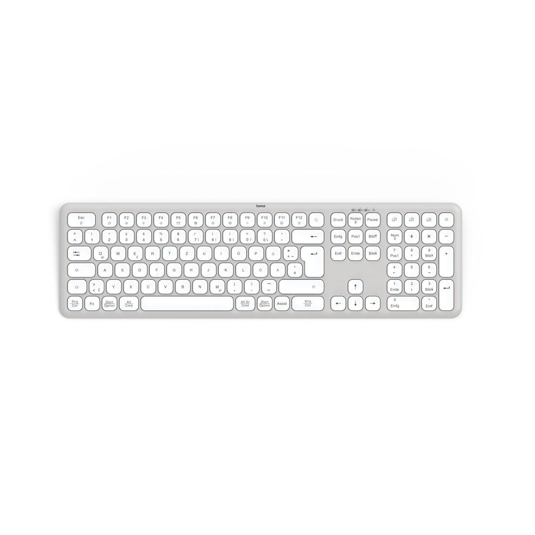 Hama WK-550 Multi-Device Tastatur Funk & Bluetooth QWERTZ