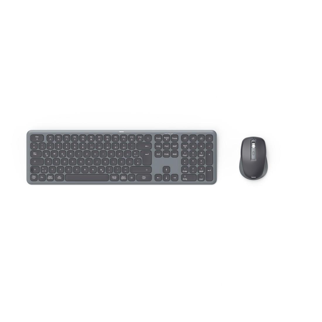 Hama WKM-550 Tastatur-Maus-Set kabellos Multi-Device QWERTZ