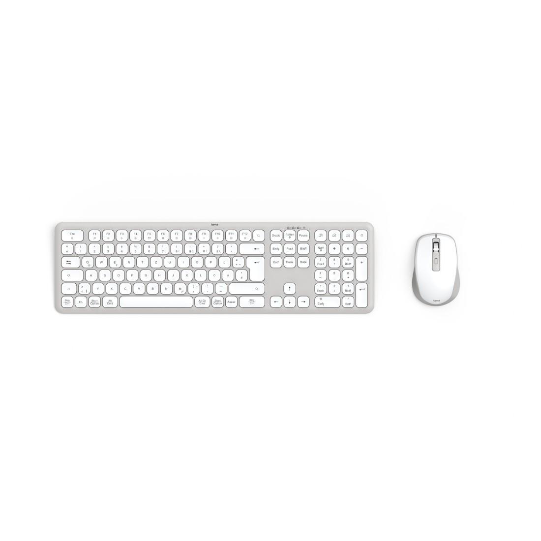 Hama WKM-550 Tastatur-Maus-Set kabellos 2,4GHz+2xBT QWERTZ