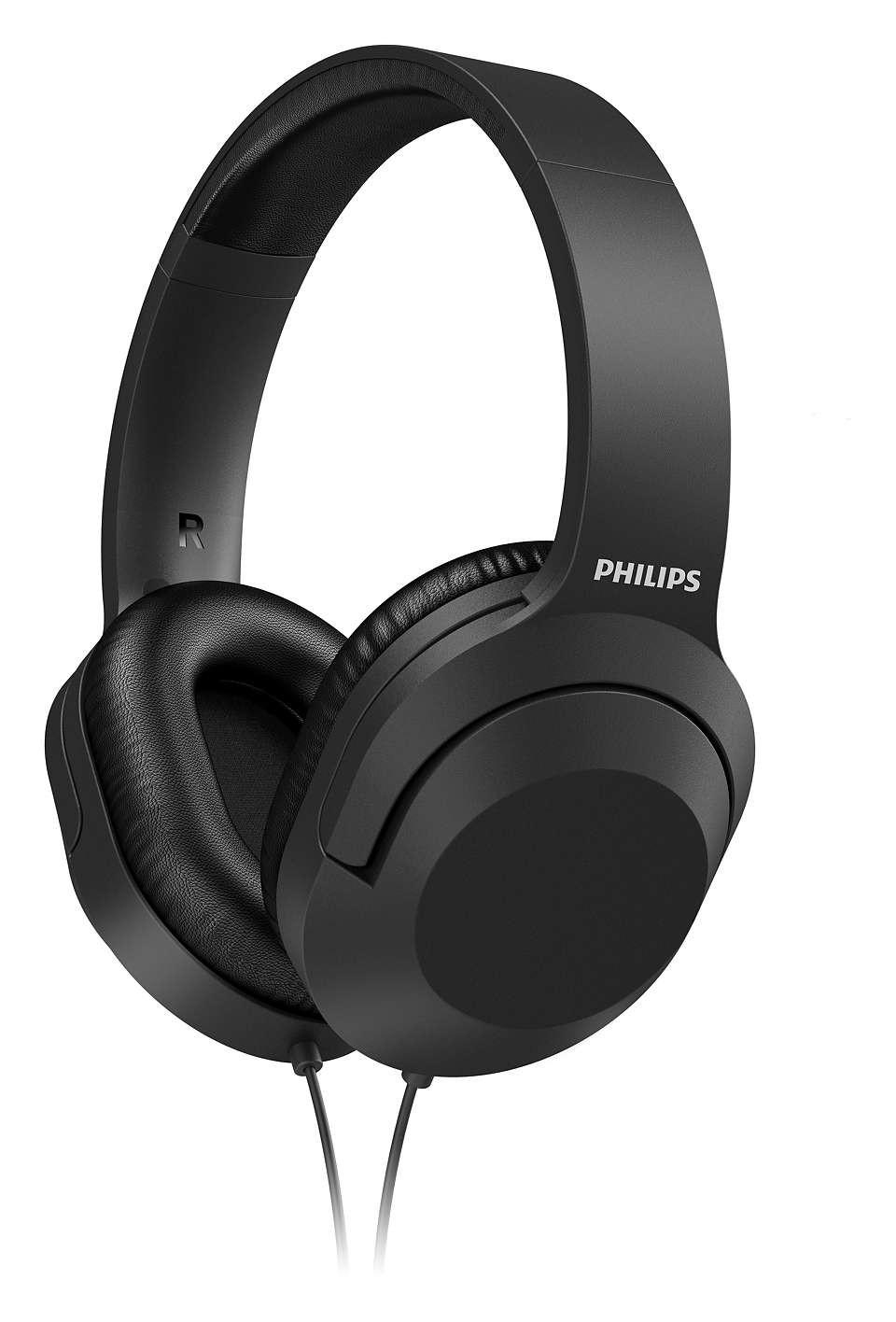 Philips TAH2005BK/00 Over-Ear Kopfhörer 40mm, 2m, Schwarz