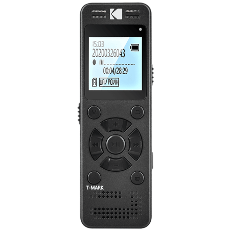 KODAK VRC350 Diktiergerät – Sprachsteuerung, MP3, Lithium