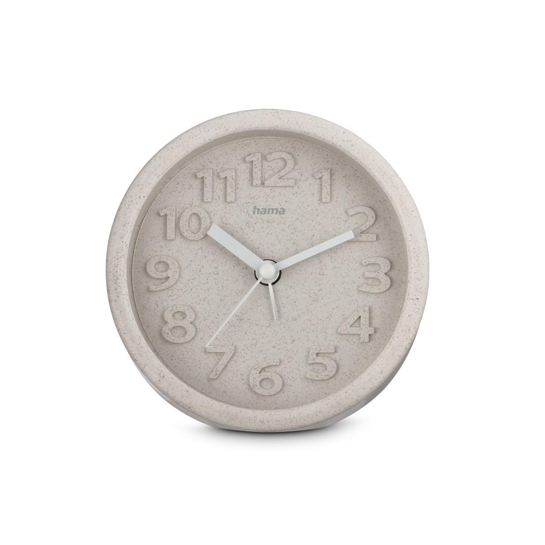 Hama Wecker Fuerteventura, analog, ohne Ticken, beige