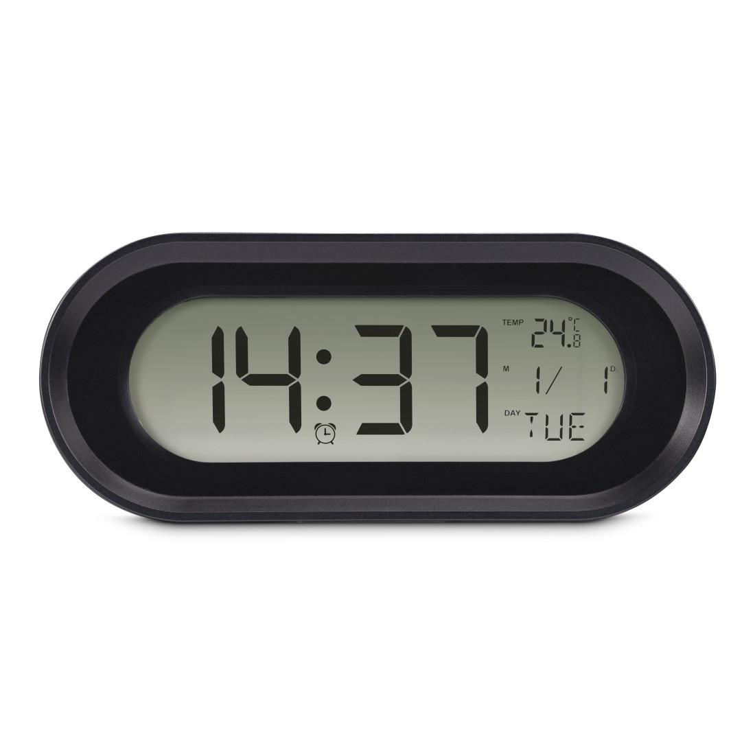 Hama Samos Digitaler Wecker LCD, Schwarz, Geburtstag
