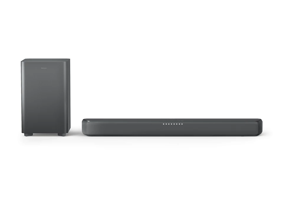 Philips TAB5309 Soundbar 2.1 mit drahtlosem Subwoofer.