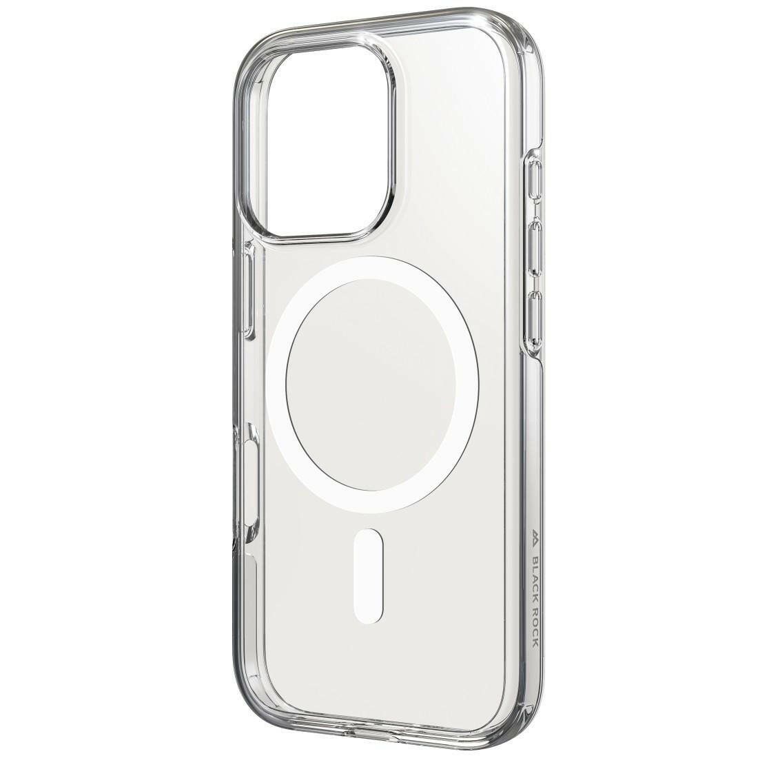 Black Rock Mag Clear Case für iPhone 16 Pro, transparent.