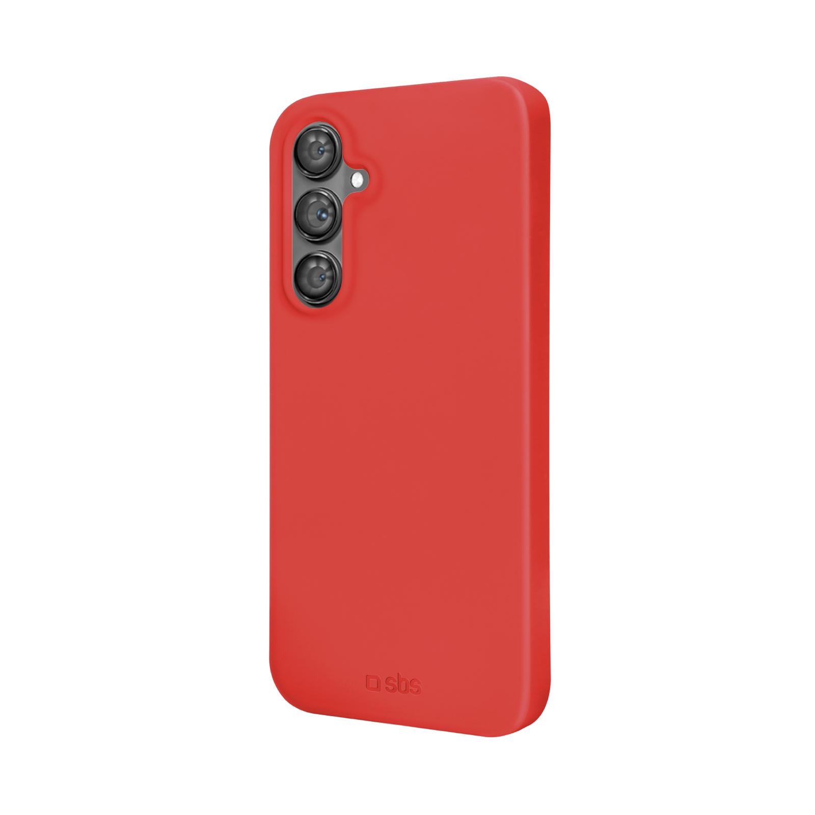 SBS Handyhülle Galaxy A55 Red TPU Mikrofaser