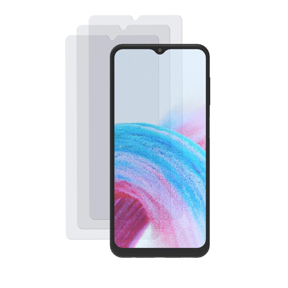 Hama Galaxy A34 5G Schutzglas-Set 3x 9H Hartglas stoßfest
