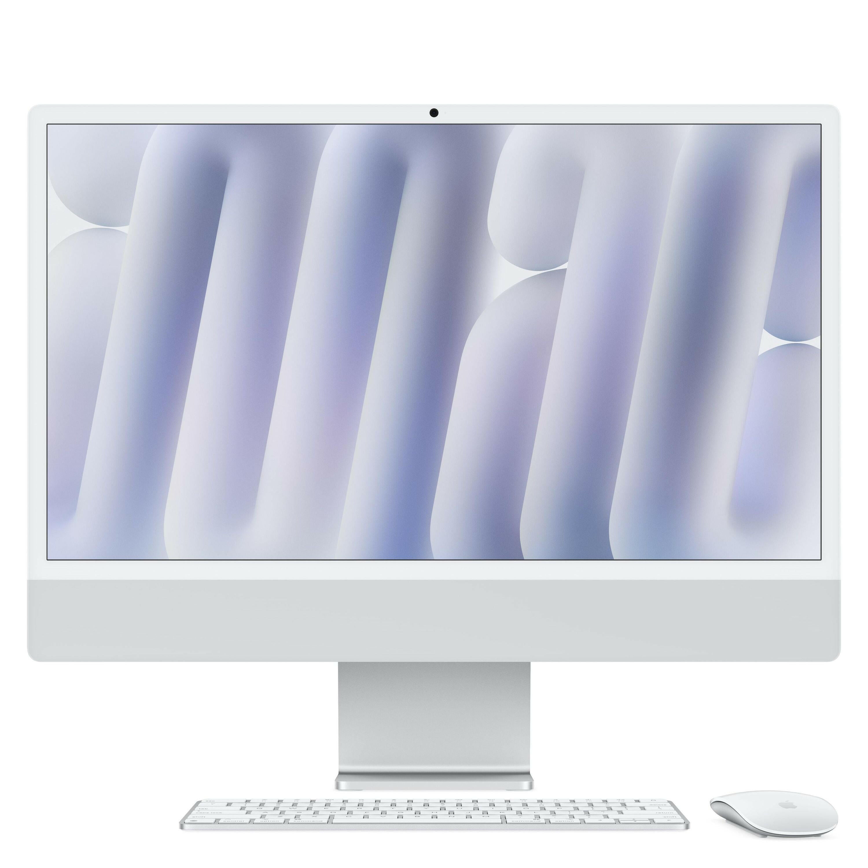 Apple iMac 24" M4 All-in-One PC, 16GB RAM, 256GB SSD, Silber.