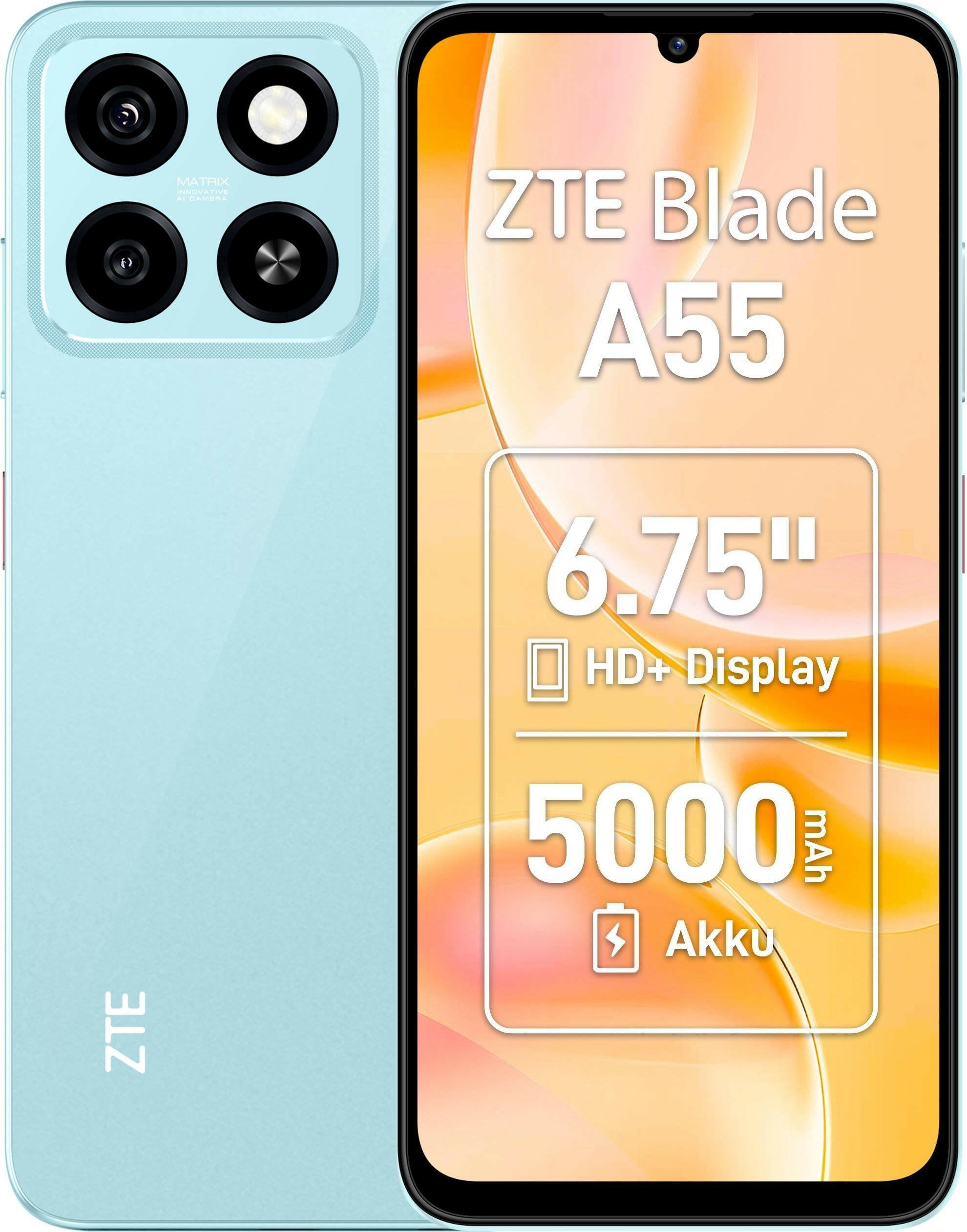 ZTE Blade A55 Smartphone 64GB/4GB Dual SIM Blau