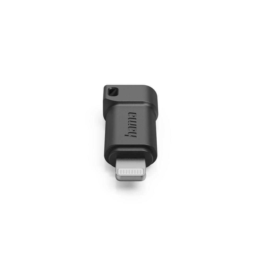 Hama USB-C auf Apple Lightning Adapter, MFI, Schwarz.