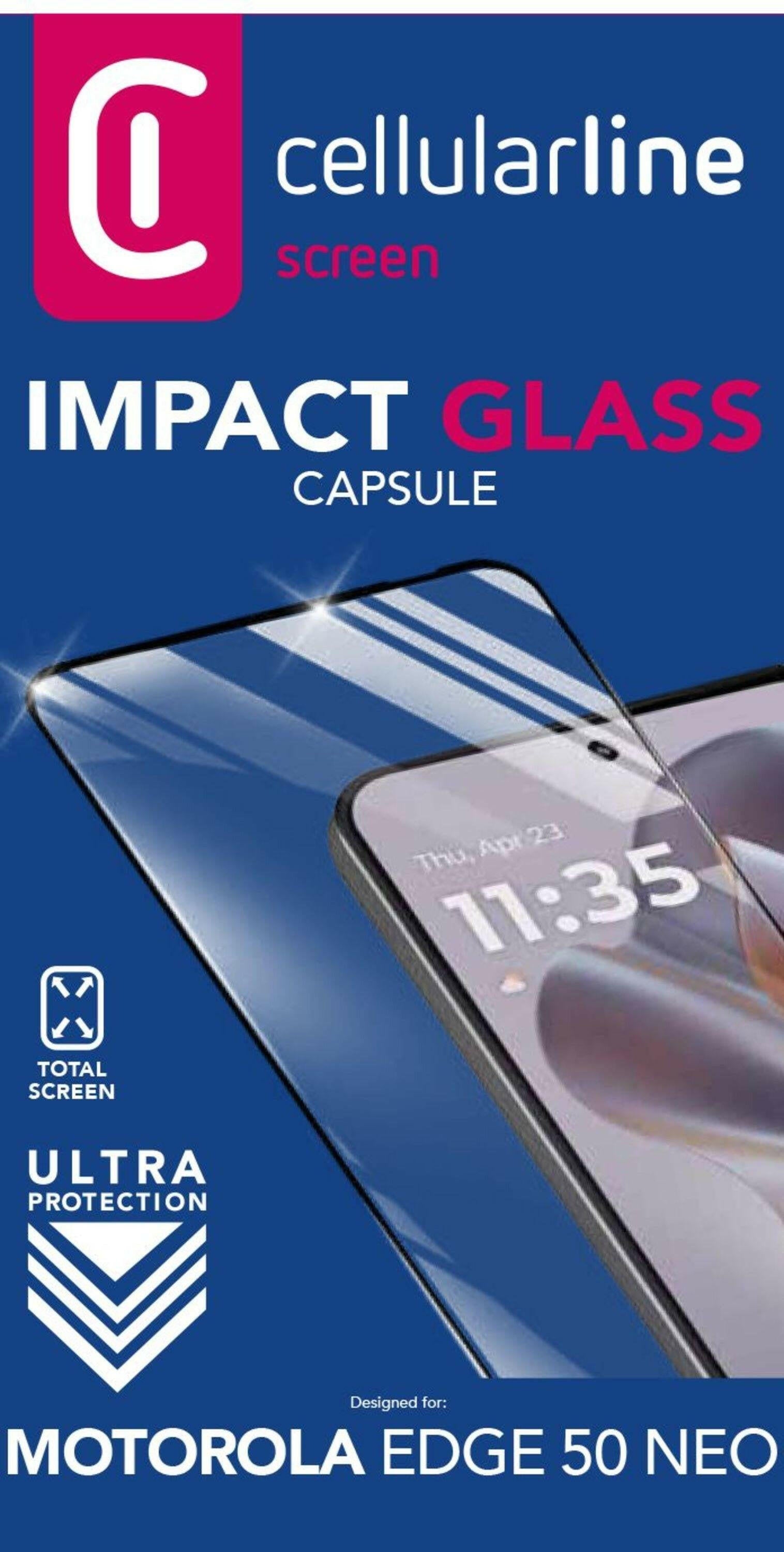 Cellularline Impact Glass für Motorola Edge 50.