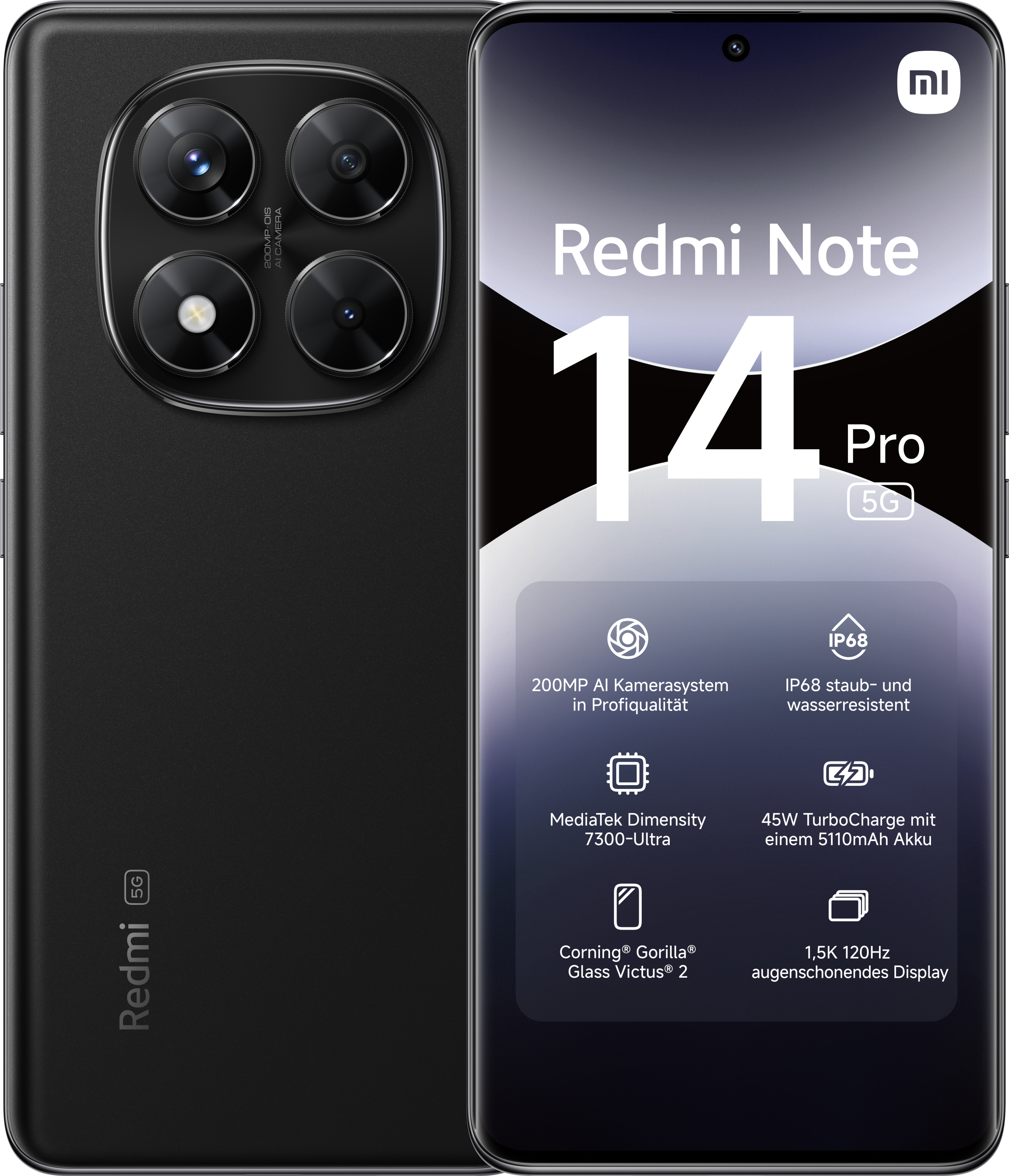 Xiaomi Redmi Note 14 Pro 5G Phone 8/256GB DualSIM titanblack