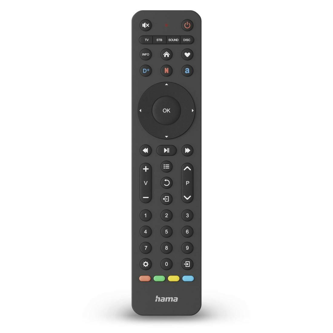Hama Universalfernbedienung TV Infrarot Pr 4 App Keys.