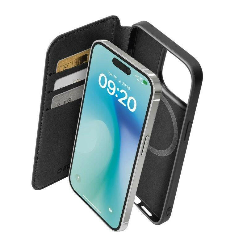 SBS iPhone 16 Pro Hülle, MagSafe-kompatibel, Schwarz.