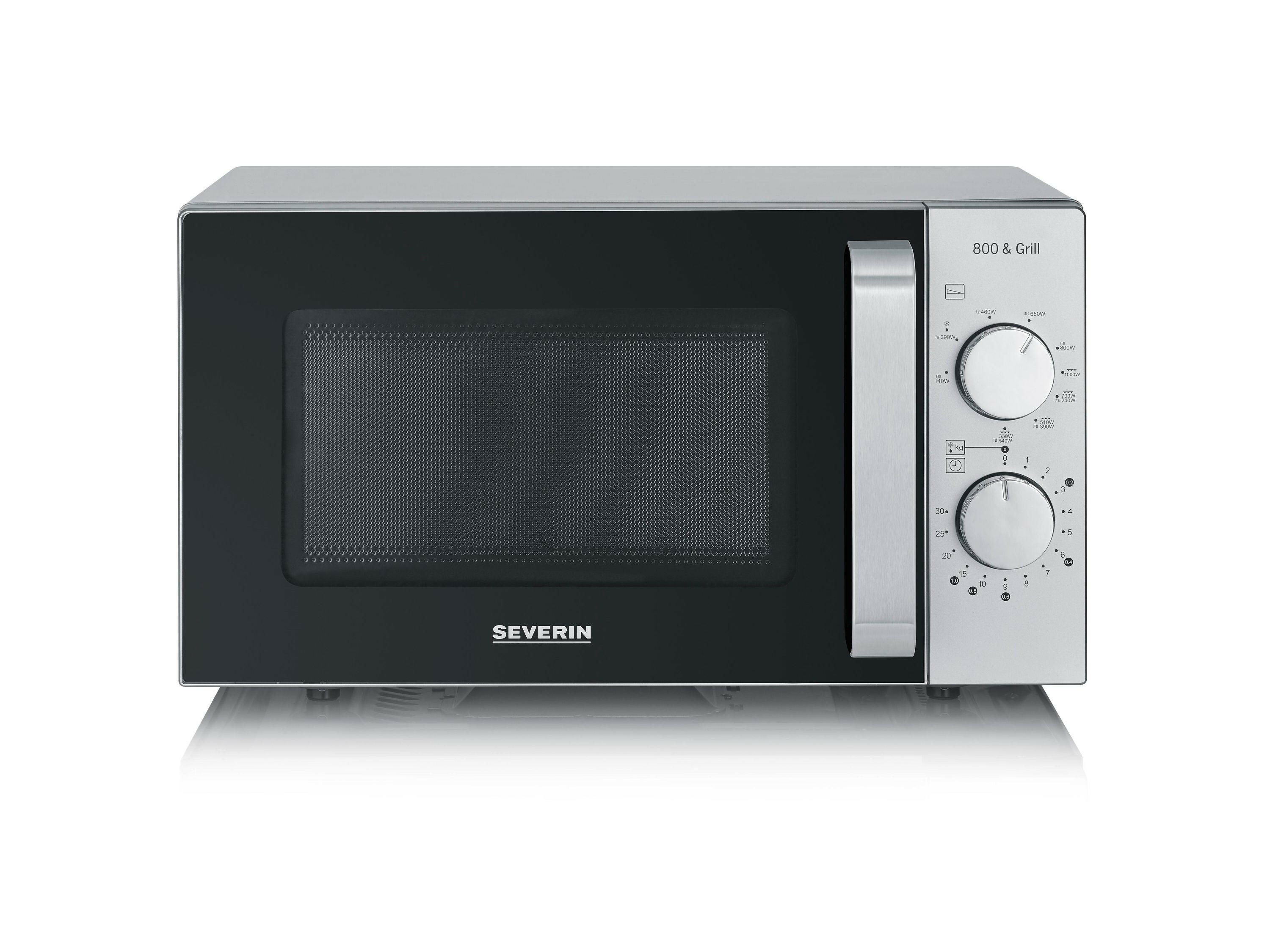 SEVERIN MW 7572 Inverter Mikrowelle 700W 19L Silber.