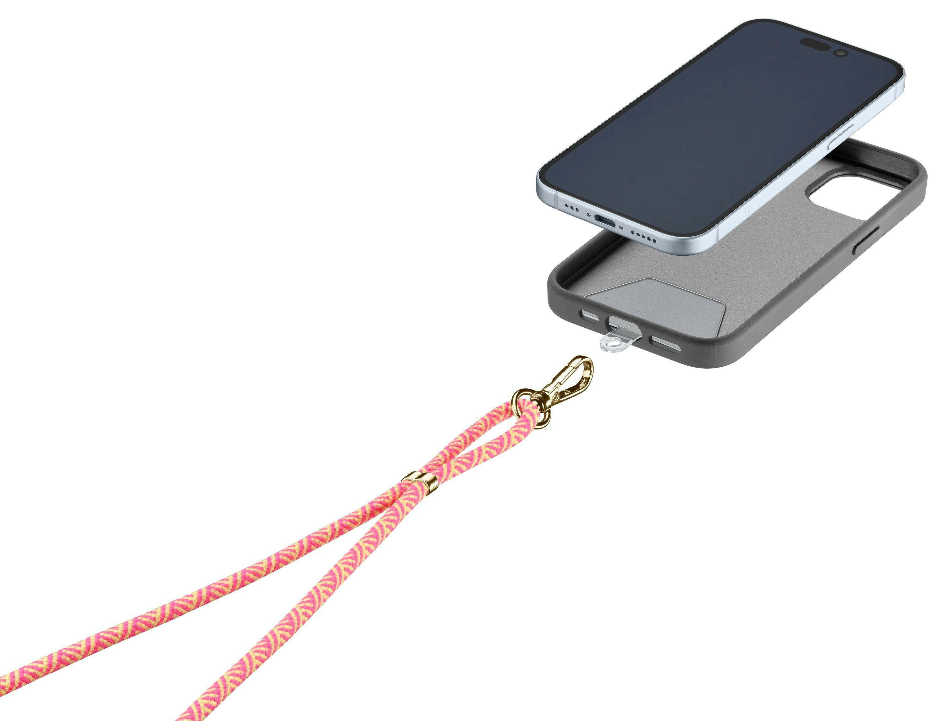 Cellularline Universal Lace Orange Smartphone Neck Strap.