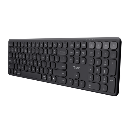 Trust Vaiya Kabellose Tastatur QWERTZ Schwarz, Bluetooth.