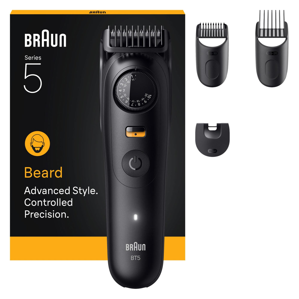 Braun Series 5 BT5520 Barttrimmer 40 Längen 120 Min. gebraucht, OVP, vollst. Zubehör
