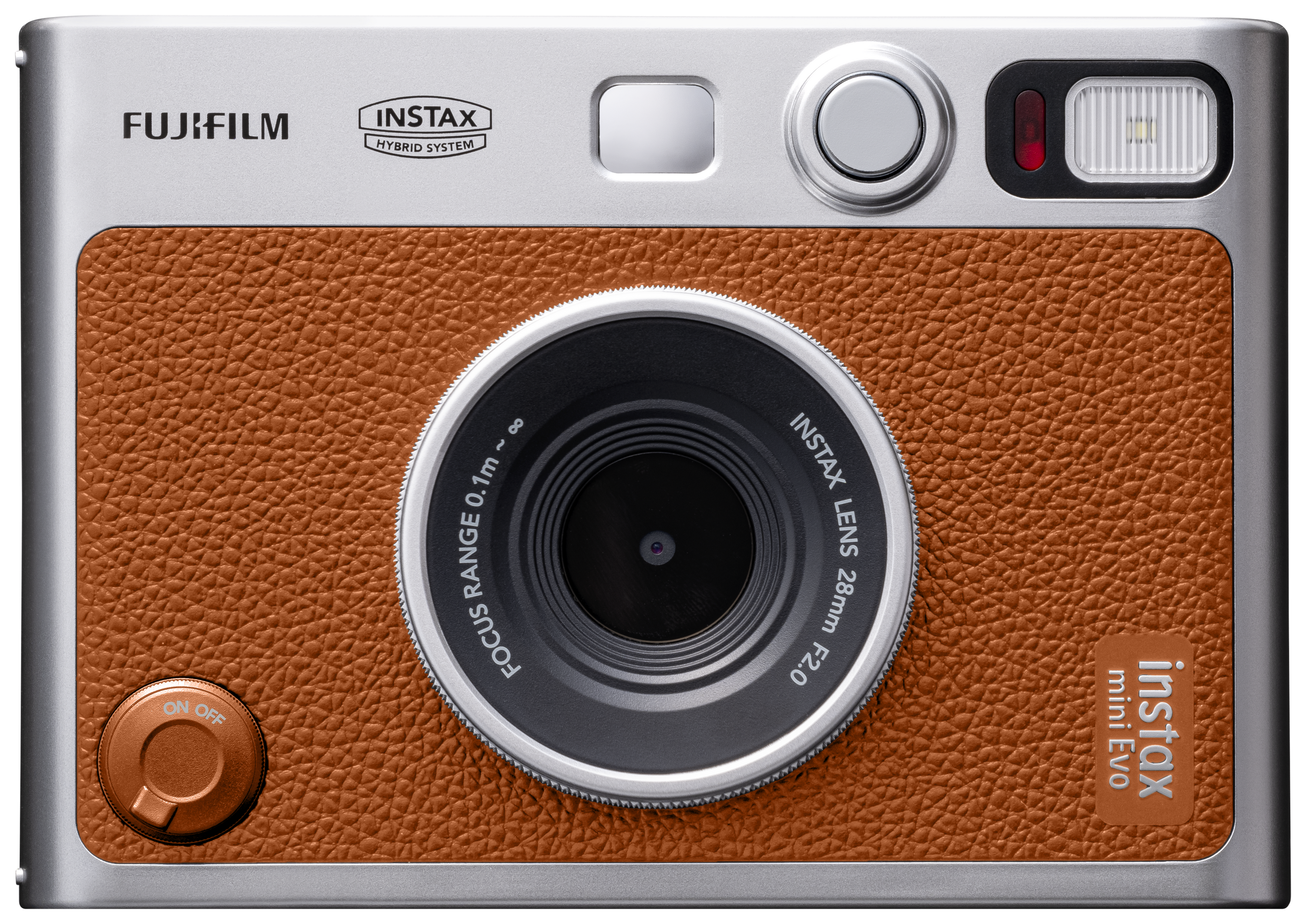 INSTAX mini EVO Braun Sofortbildkamera, Hybrid, USB‑C, App